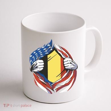 Germany And United States Flag Coffee Mug back