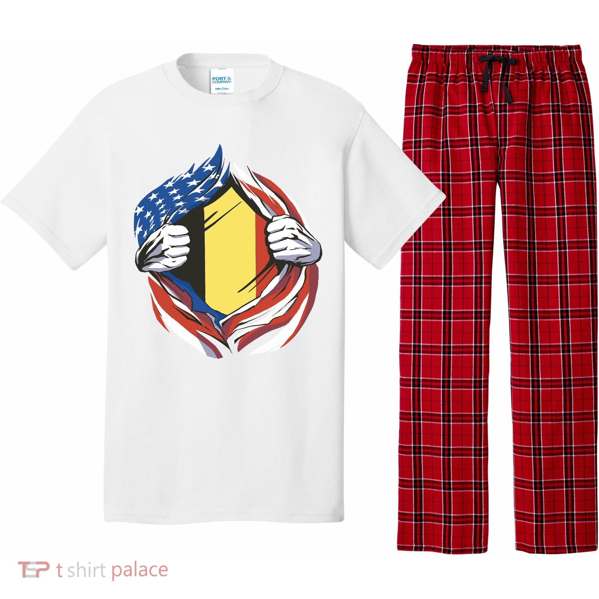 Germany And United States Flag Pajama Set