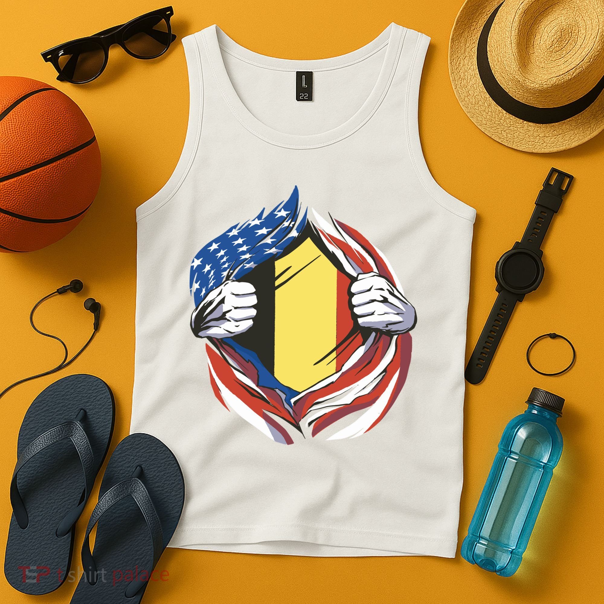 Germany And United States Flag Tank Top