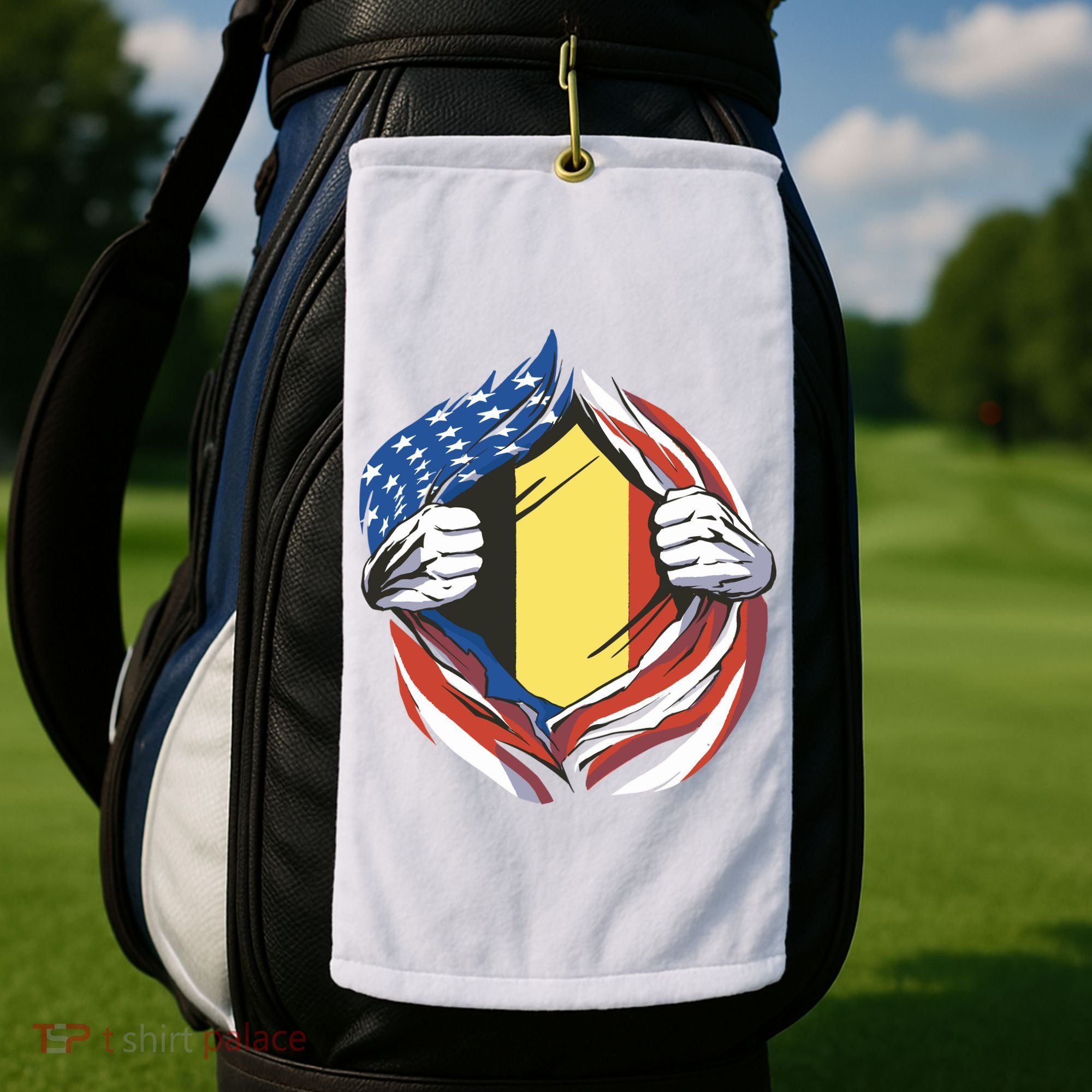 Germany And United States Flag Golf Towel
