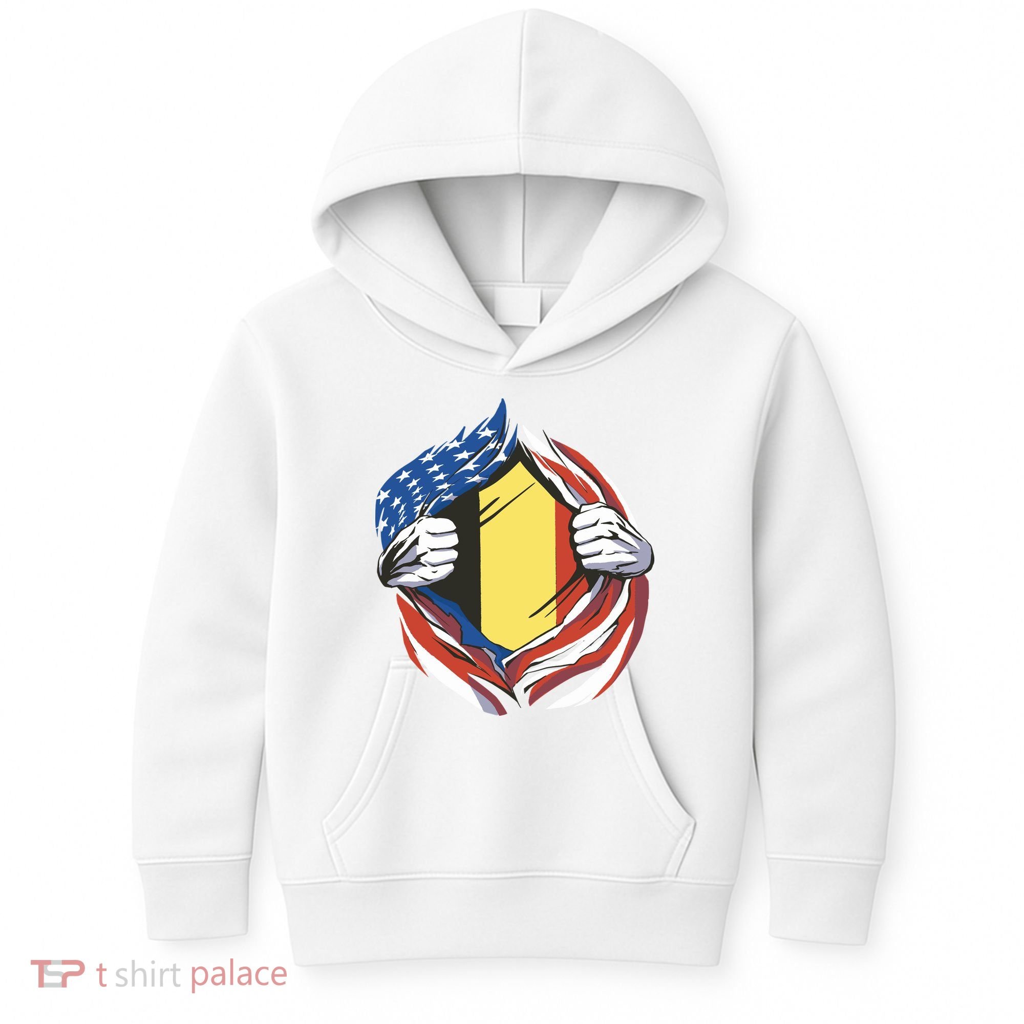 Germany And United States Flag Kids Hoodie