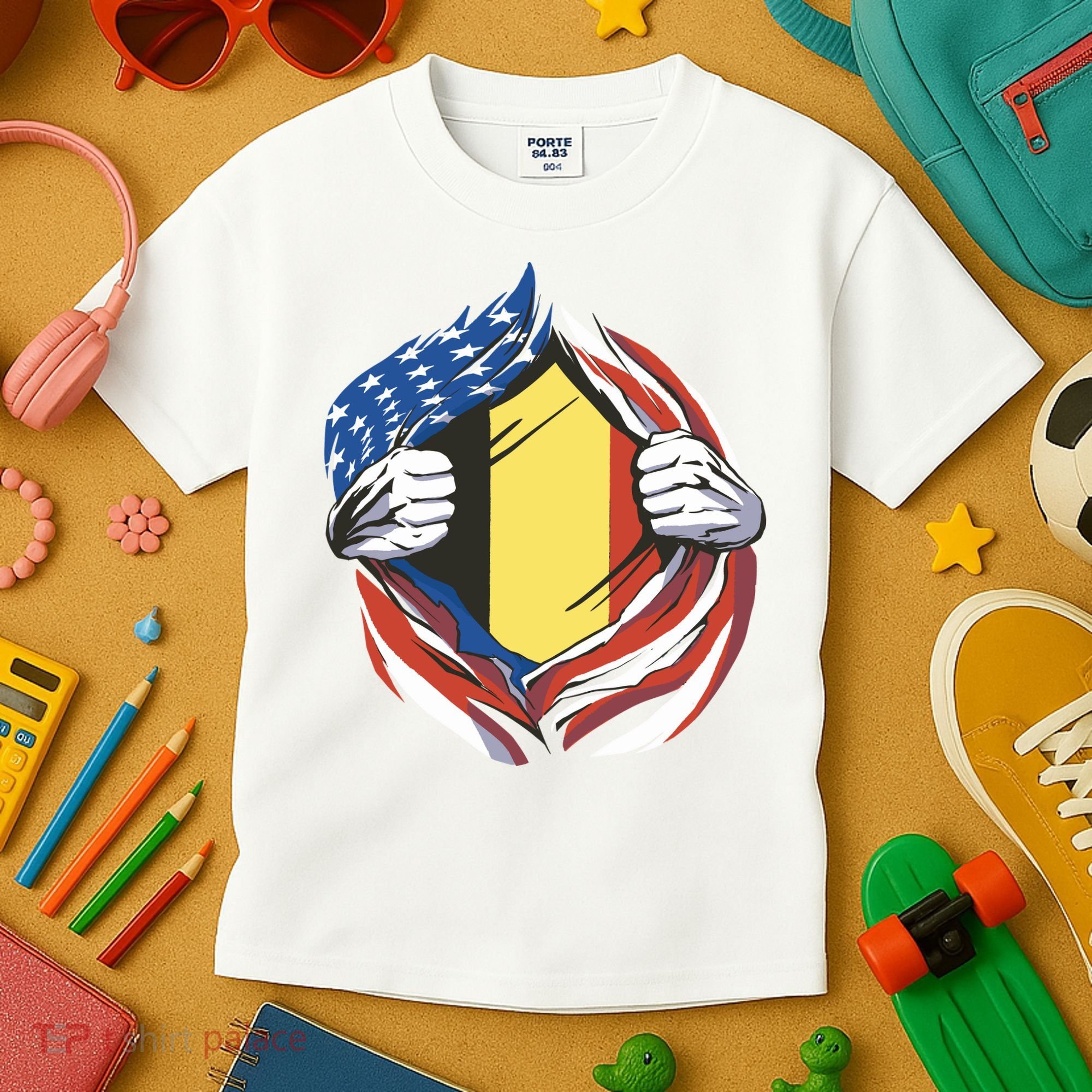 Germany And United States Flag Kids T-Shirt