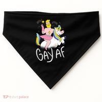 Gay AF Unicorn USA-Made Doggie Bandana thumb 0