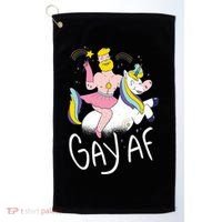 Gay AF Unicorn Golf Towel thumb 0