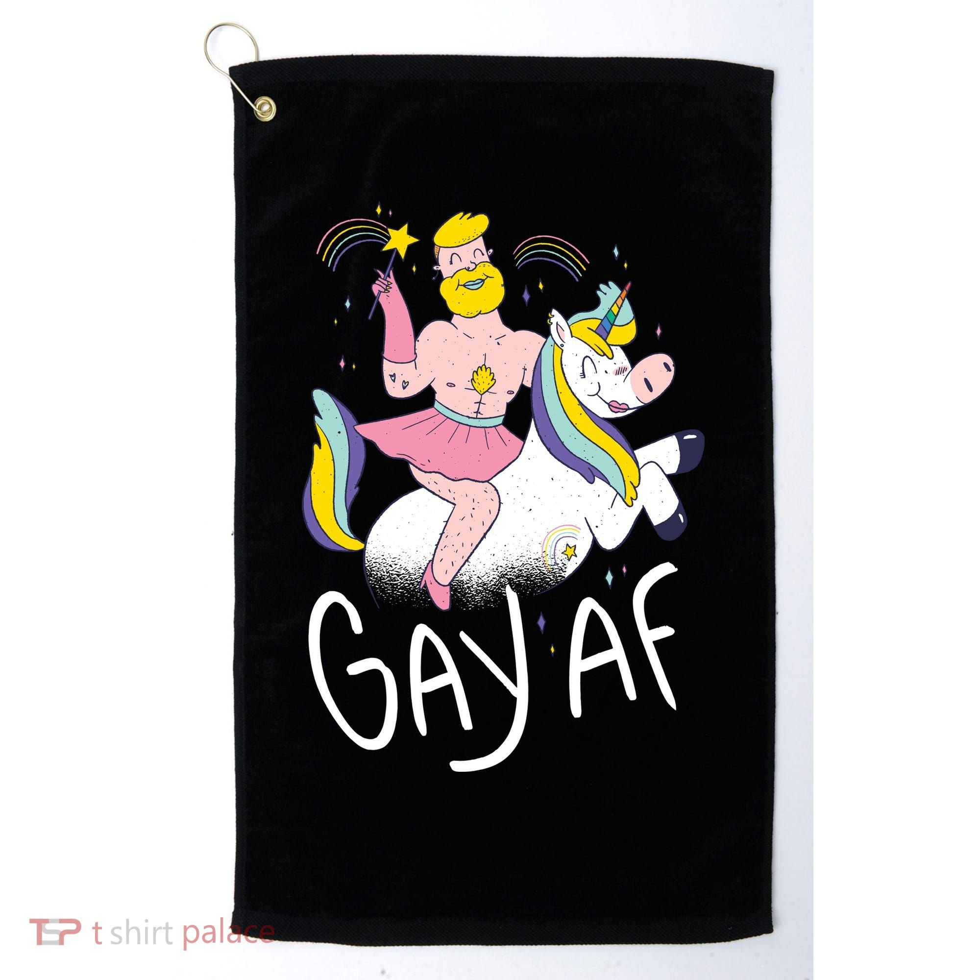 Gay AF Unicorn Golf Towel