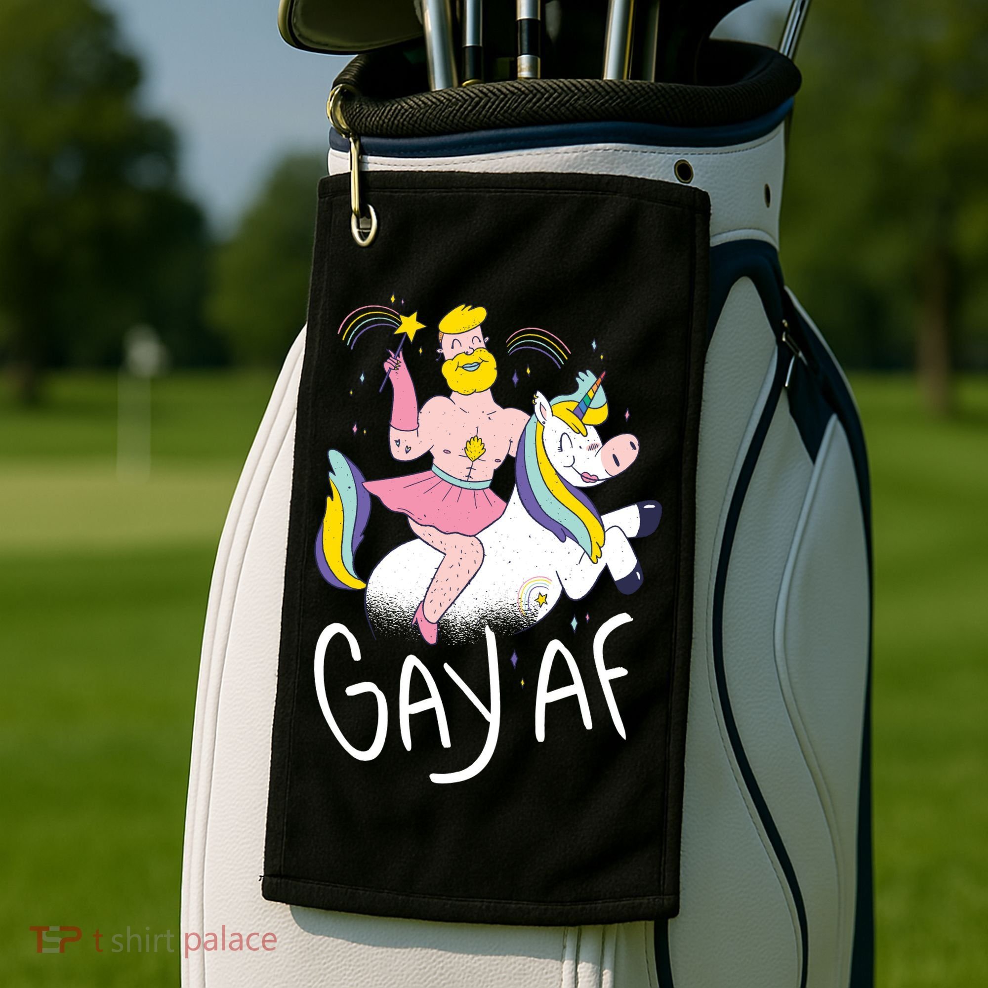 Gay AF Unicorn Golf Towel
