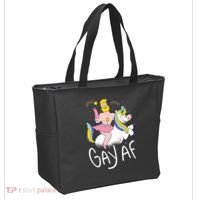 Gay AF Unicorn Tote Bag thumb 2
