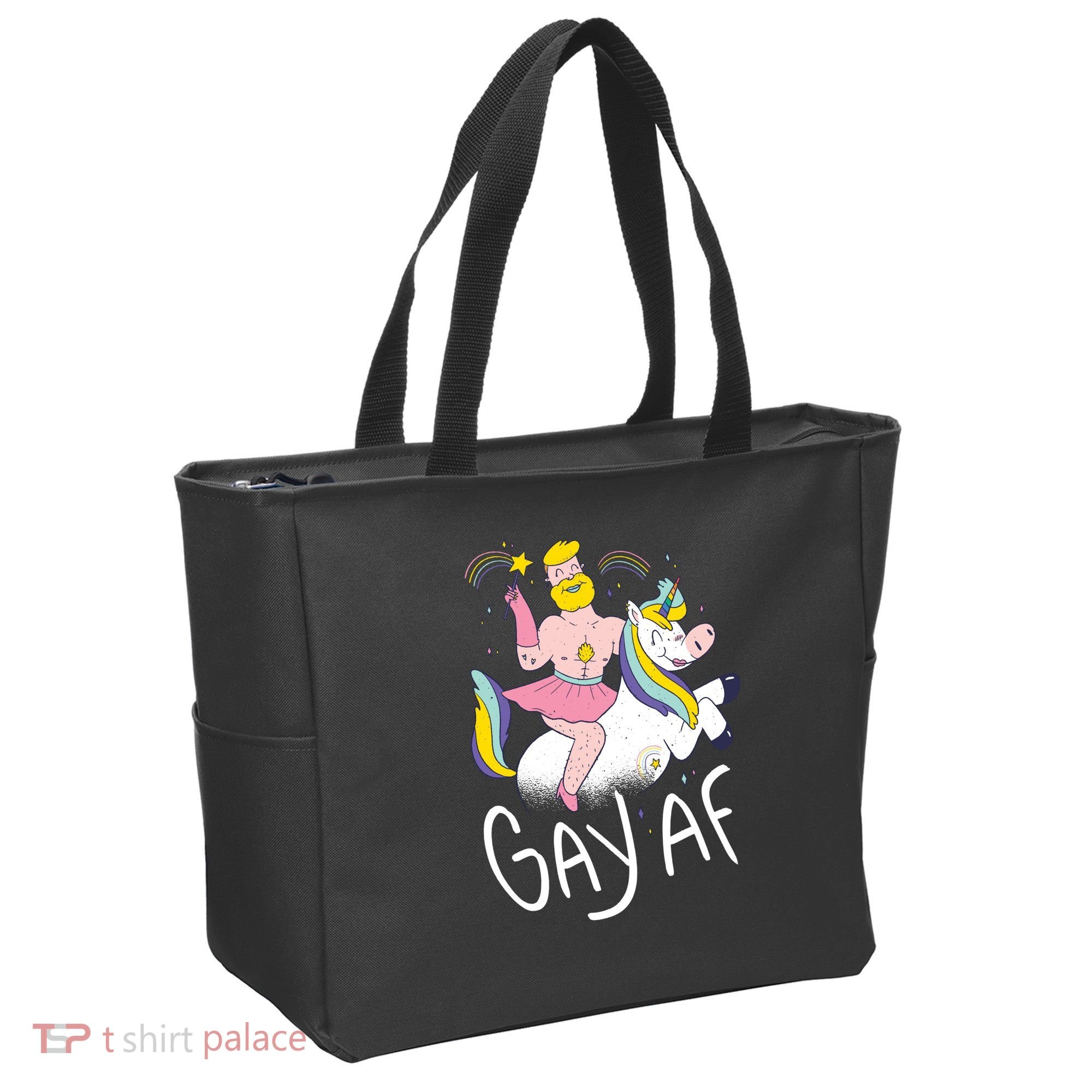 Gay AF Unicorn Tote Bag