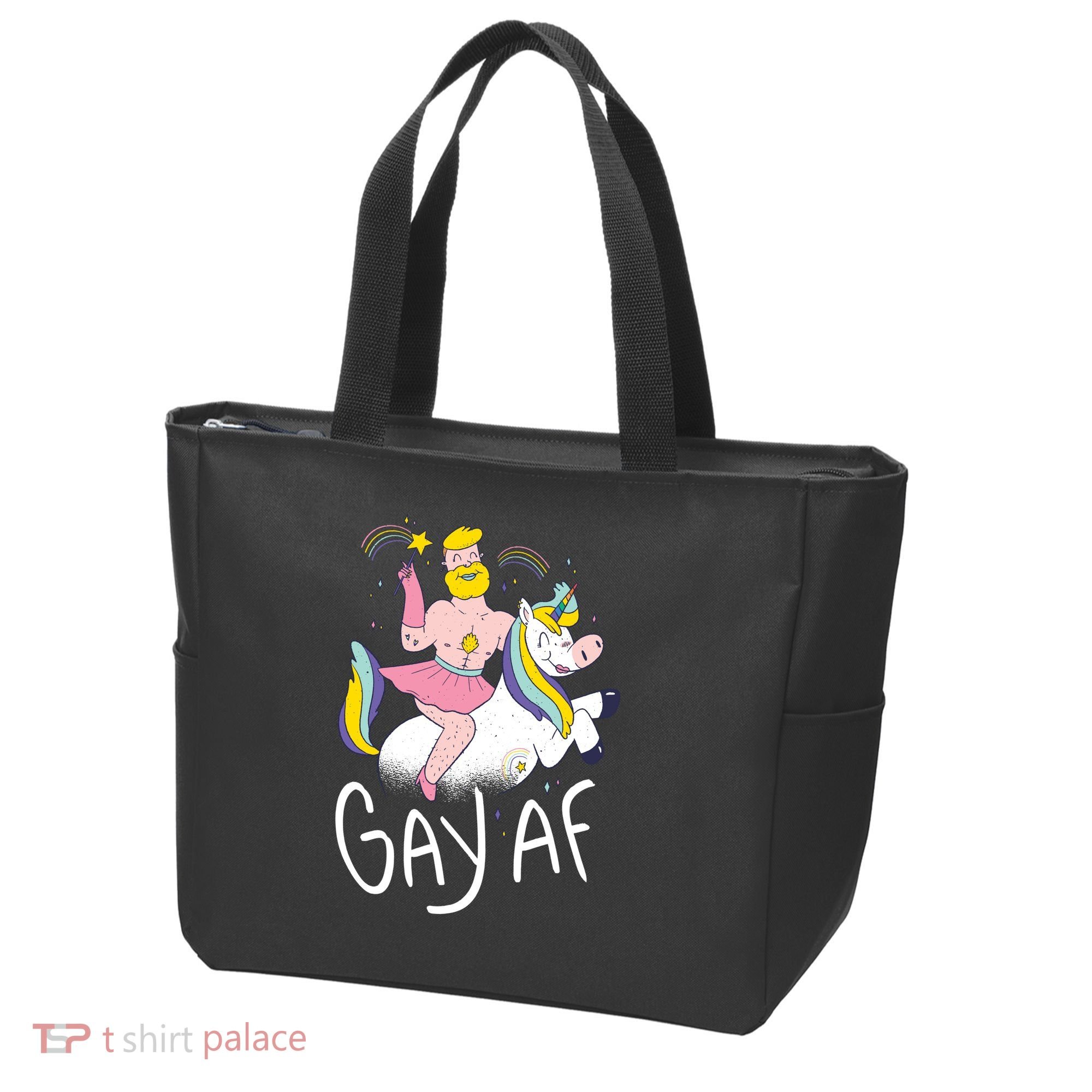 Gay AF Unicorn Tote Bag