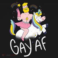 Gay AF Unicorn Tote Bag thumb 4