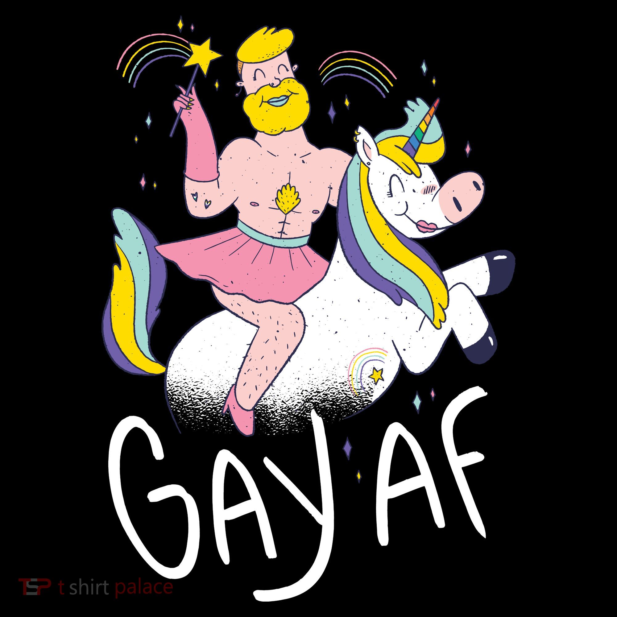 Gay AF Unicorn Tote Bag