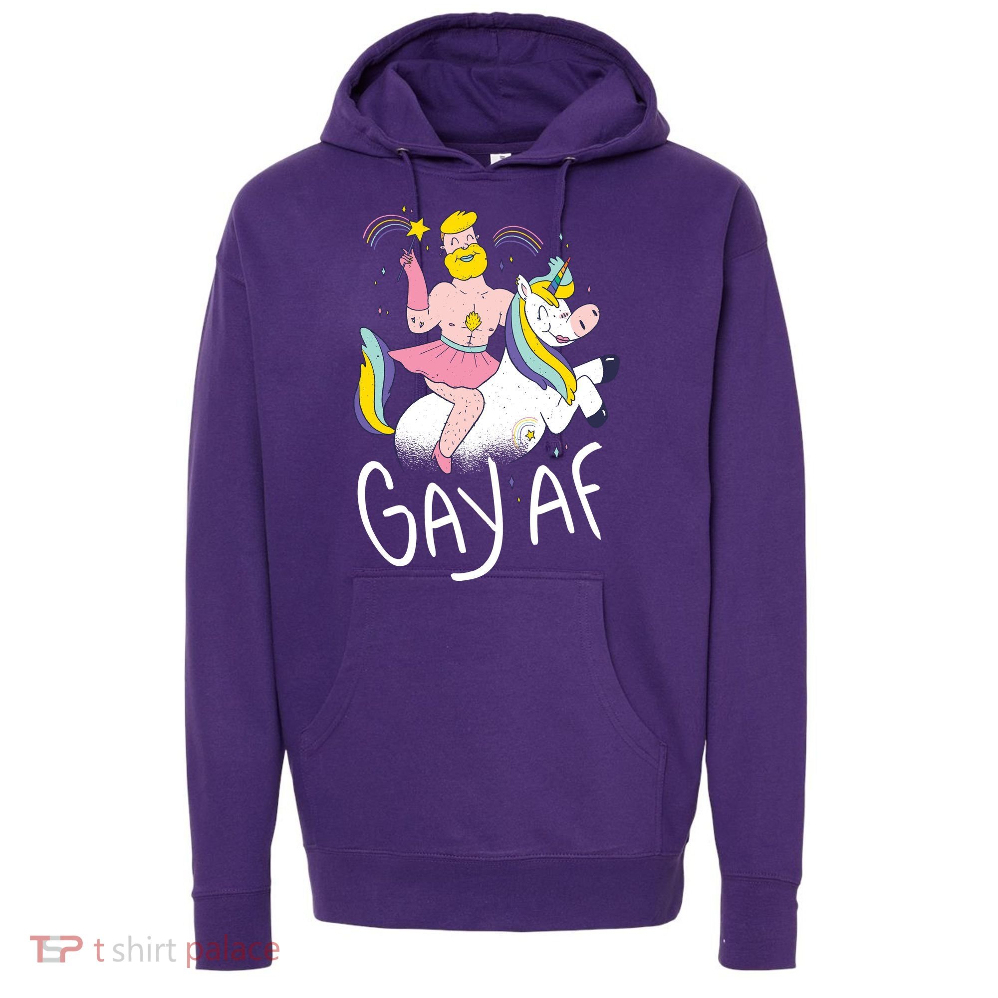 Gay AF Unicorn Hoodie
