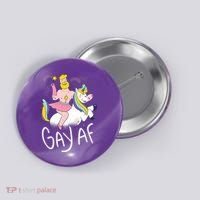 Gay AF Unicorn Button thumb 0