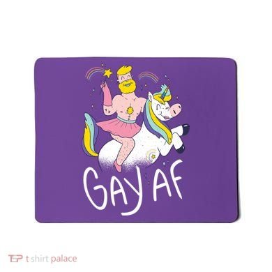 Gay AF Unicorn Mousepad