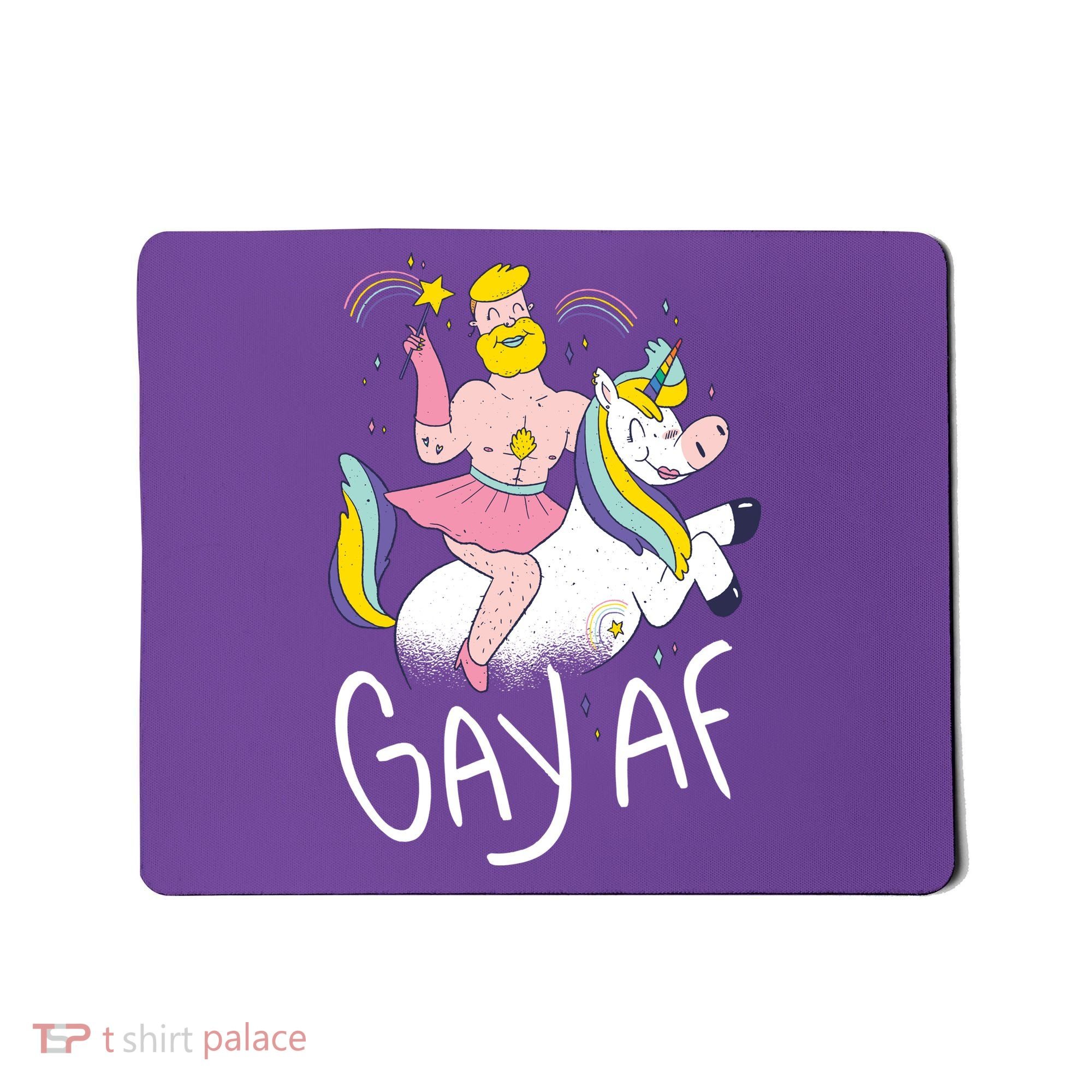 Gay AF Unicorn Mousepad