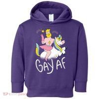 Gay AF Unicorn Toddler Hoodie thumb 0