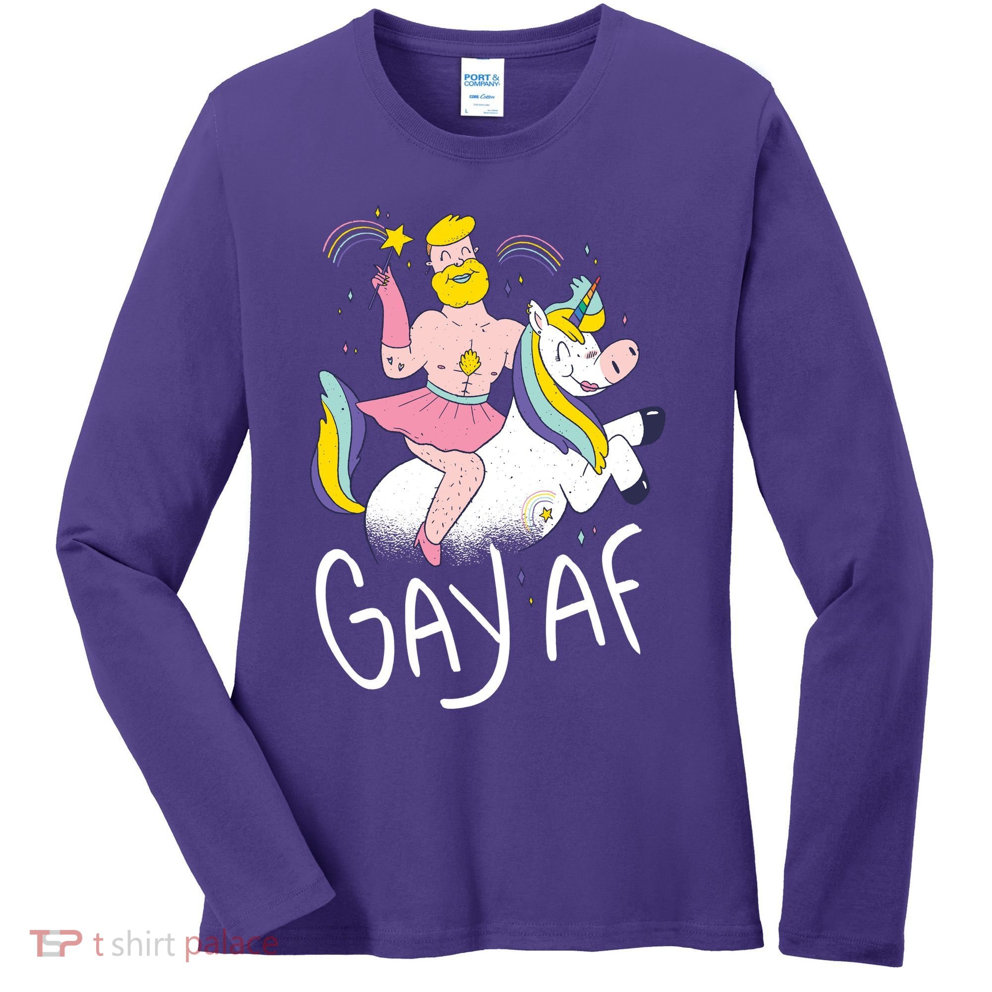 Gay AF Unicorn Women's Long Sleeve Shirt