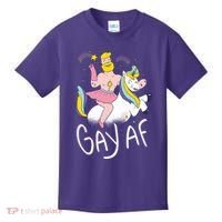 Gay AF Unicorn Kids T-Shirt thumb 0