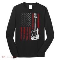 Guitar American US Flag Music Player Electric Guitarist Long Sleeve Shirt thumb 0