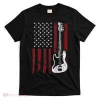 Guitar American US Flag Music Player Electric Guitarist T-Shirt thumb 0
