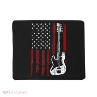 Guitar American US Flag Music Player Electric Guitarist Mousepad thumb 0