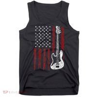 Guitar American US Flag Music Player Electric Guitarist Tank Top thumb 0