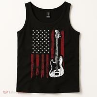 Guitar American US Flag Music Player Electric Guitarist Tank Top thumb 2
