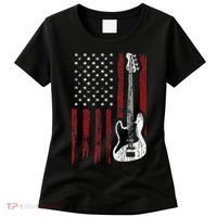 Guitar American US Flag Music Player Electric Guitarist Women's T-Shirt thumb 0