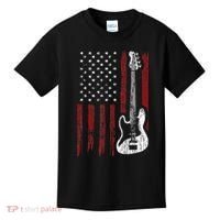 Guitar American US Flag Music Player Electric Guitarist Kids T-Shirt thumb 0