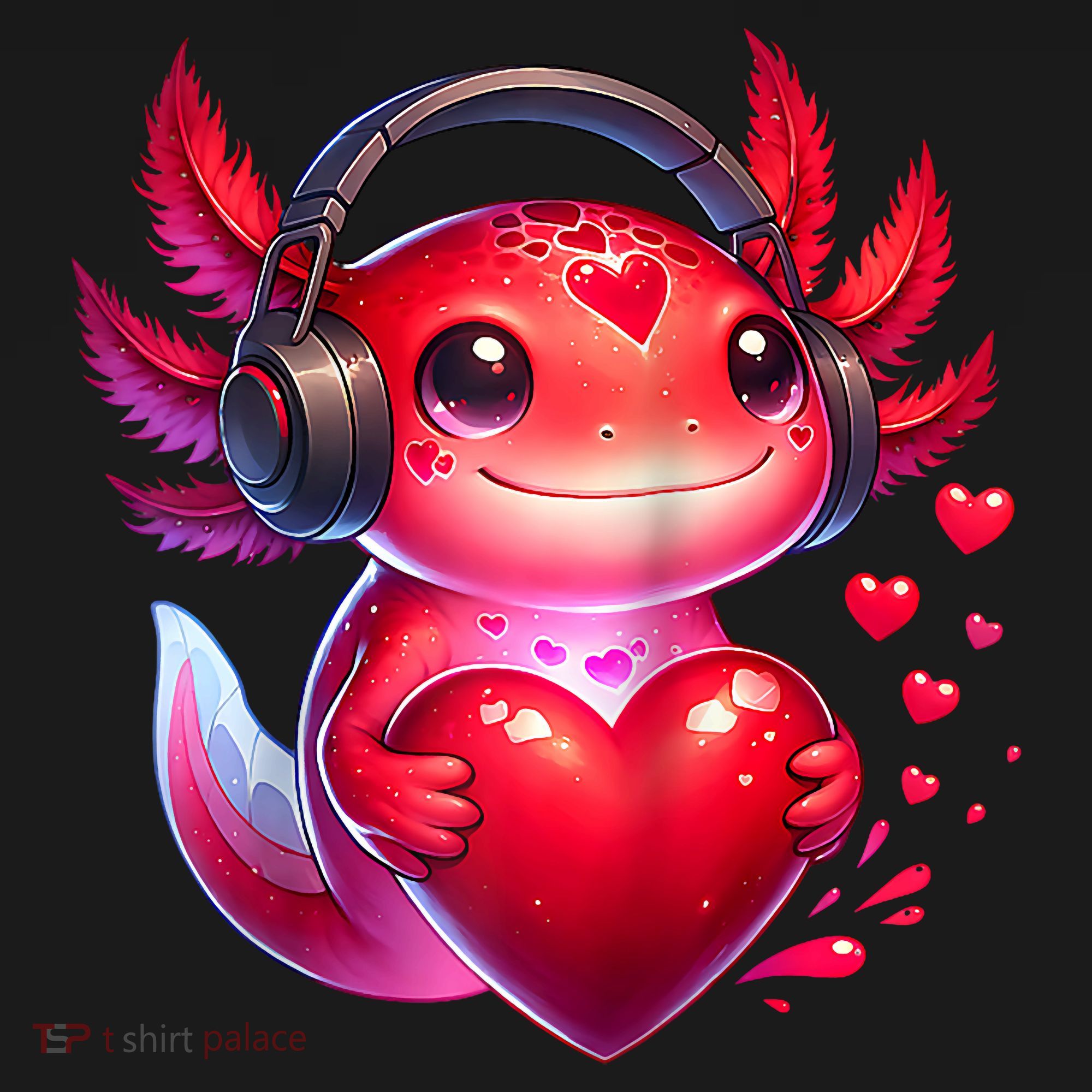 Gamer Axolotl Valentine Video Games Funny Axolotl Raglan Baseball T-Shirt