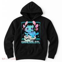 Gamesolotl Axolotl Video Gamer Kawaii Pastel Goth Cute Anime Hoodie thumb 0