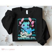 Gamesolotl Axolotl Video Gamer Kawaii Pastel Goth Cute Anime Sweatshirt thumb 2