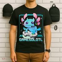 Gamesolotl Axolotl Video Gamer Kawaii Pastel Goth Cute Anime T-Shirt thumb 6