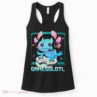 Gamesolotl Axolotl Video Gamer Kawaii Pastel Goth Cute Anime Women's Tank Top thumb 0