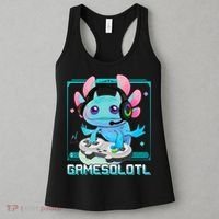 Gamesolotl Axolotl Video Gamer Kawaii Pastel Goth Cute Anime Women's Tank Top thumb 3