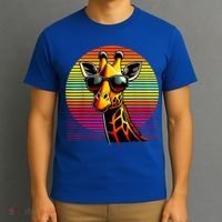 Giraffe Animal Vintage Sunglasses Giraffe T-Shirt thumb 3