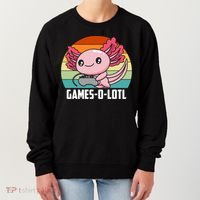 Gamesolotl Axolotl Video Games Gaming Lover Geek Gamer Pun  Women's Sweatshirt thumb 0