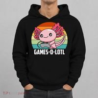 Gamesolotl Axolotl Video Games Gaming Lover Geek Gamer Pun  Hoodie thumb 0