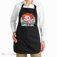 Gamesolotl Axolotl Video Games Gaming Lover Geek Gamer Pun  Apron thumb 2