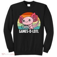 Gamesolotl Axolotl Video Games Gaming Lover Geek Gamer Pun  Sweatshirt thumb 0