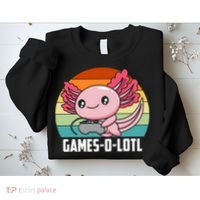 Gamesolotl Axolotl Video Games Gaming Lover Geek Gamer Pun  Sweatshirt thumb 2