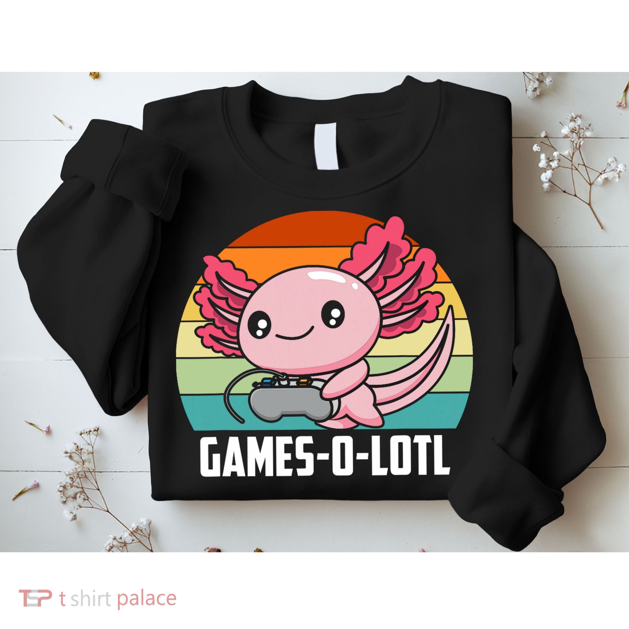 Gamesolotl Axolotl Video Games Gaming Lover Geek Gamer Pun  Sweatshirt