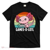 Gamesolotl Axolotl Video Games Gaming Lover Geek Gamer Pun  T-Shirt thumb 0
