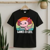 Gamesolotl Axolotl Video Games Gaming Lover Geek Gamer Pun  T-Shirt thumb 2