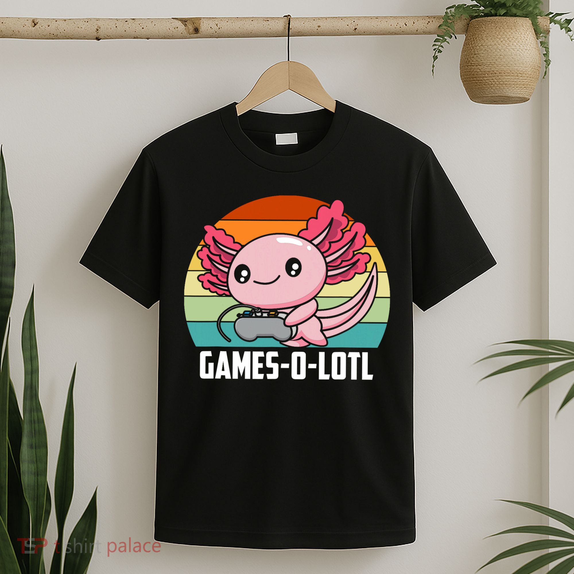 Gamesolotl Axolotl Video Games Gaming Lover Geek Gamer Pun  T-Shirt