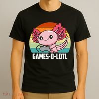 Gamesolotl Axolotl Video Games Gaming Lover Geek Gamer Pun  T-Shirt thumb 3