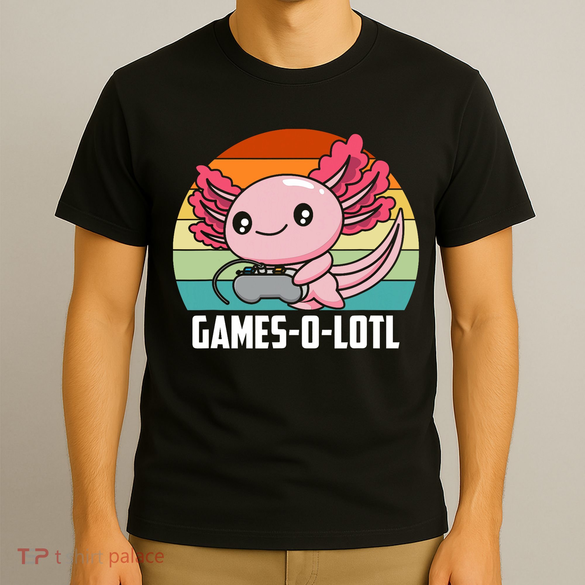 Gamesolotl Axolotl Video Games Gaming Lover Geek Gamer Pun  T-Shirt
