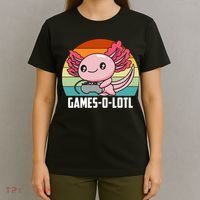 Gamesolotl Axolotl Video Games Gaming Lover Geek Gamer Pun  T-Shirt thumb 4