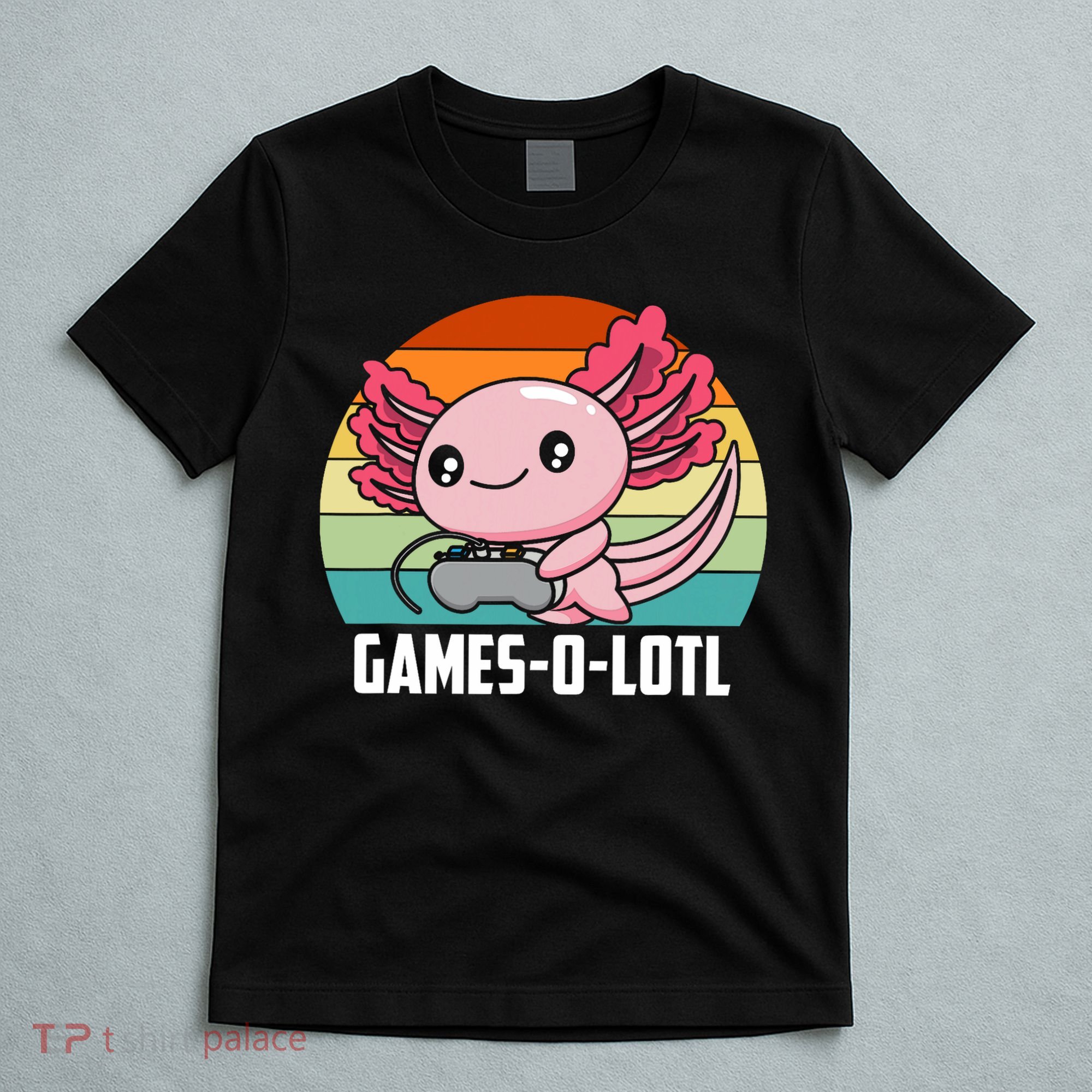 Gamesolotl Axolotl Video Games Gaming Lover Geek Gamer Pun  T-Shirt