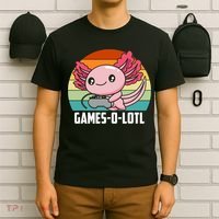 Gamesolotl Axolotl Video Games Gaming Lover Geek Gamer Pun  T-Shirt thumb 6